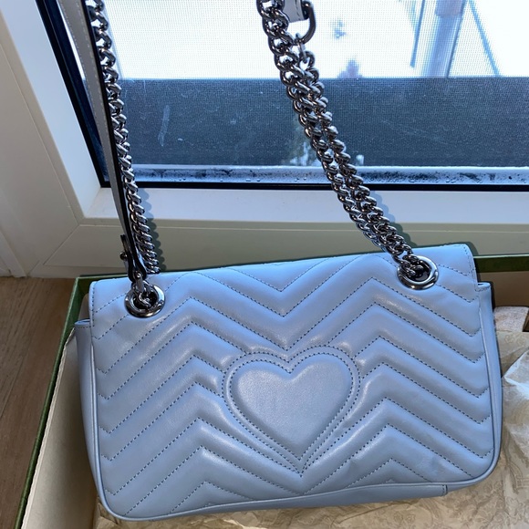 Gucci Marmont Chain Shoulder Bag in Blue - Picture 5 of 5